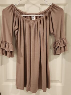 2B Together Ruffle Sleeve Blouse Women S Boho Peasant Top Made in USA